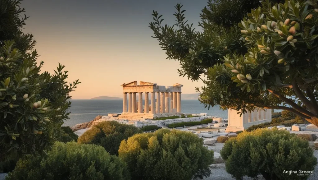 Aegina Island Pistachios and Temples