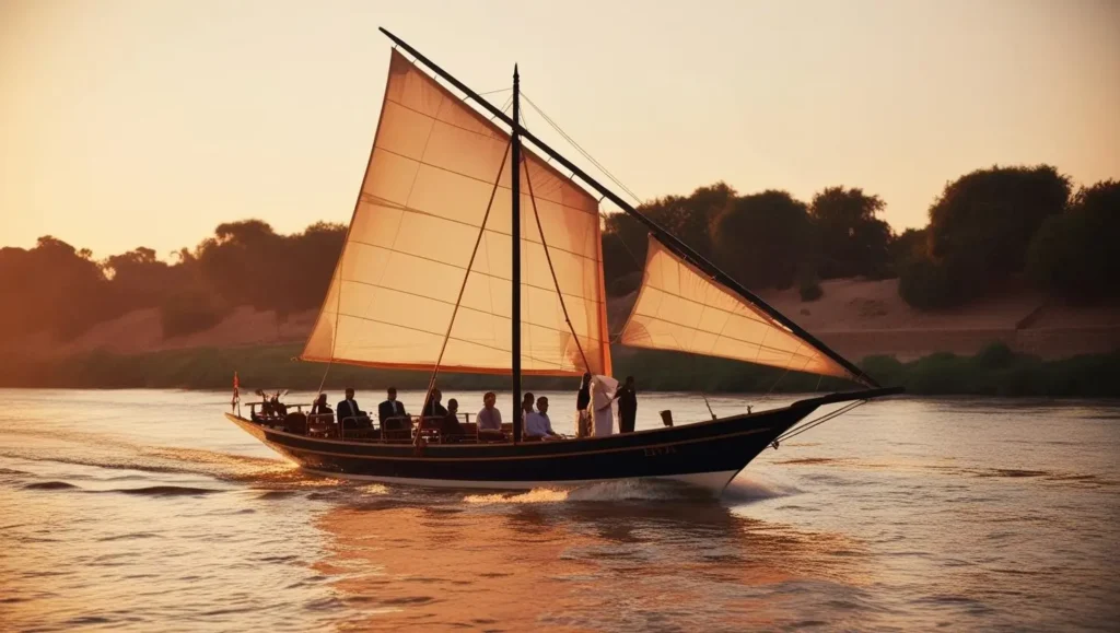 Sailing Down the Nile River egypt